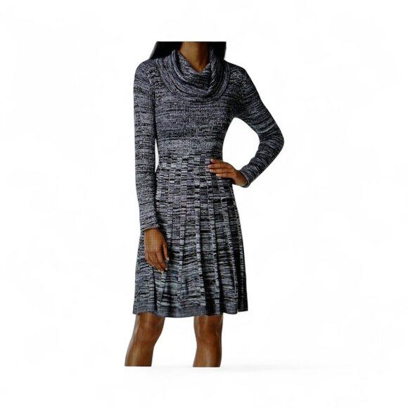 Calvin Klein Sweater Dress (Color: Black/White - Size: Large) - Picture 6 of 7